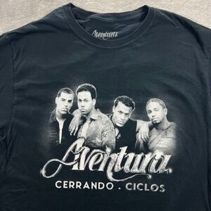 AVENTURA T-Shirt Cerrando Ciclos Tour 2024 Medium Black Excellent Band Tee